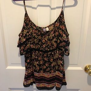 Alya Cold Shoulder Floral Blouse